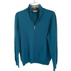 Men's Neiman Marcus 1/4 Zip Wool Blend Sweater Pullover Size Small
